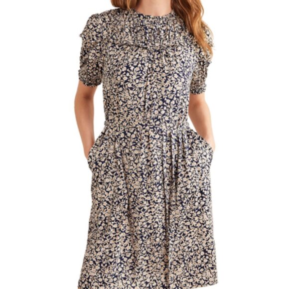 Boden Dresses & Skirts - Boden Women's Yoke Detail Jersey Mini Dress 2 2R Stretch Soft Comfy
